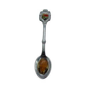 Vintage South Africa Collector Spoon With Nelson Mandela Photo B9